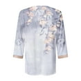 thumbnail image 5 of JINMGG Womens Tops,Fashion Women's Summer V-Neck 3/4 Sleeve Lace Print Casual T-Shirt Blouse,Navy S, 5 of 5