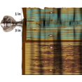 thumbnail image 6 of Teal Turquoise Valance Curtain Rustic Wood Board Green Brown Rod Pocket Valance Window Treatments 1 Panel Short Curtains for Kitchen Farmhouse Living Room Bathroom Bedroom 54 x 18 in, 6 of 6