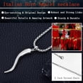 thumbnail image 3 of CACA LADY Italian Horn Necklace 925 Sterling Silver Italian Amulet Pendant Italian Amulet Gift for Men Women (with Gift Box), 3 of 5