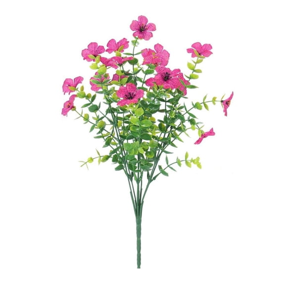 Faux Flower Bouquet, Artificial Floral Greenery for Home & Outdoor, Fuchsia Decor with Realistic Petals, Living Room Patio Garden Balcony - 1PC