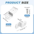 thumbnail image 2 of Uxcell Clips de lienzo Offset de 1/5", 22 Pcs Clips de metal para enmarcar fotos, incluye 44 tornillos, 2 of 6