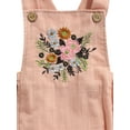 thumbnail image 6 of Qmyliery Infant Sleeveless Romper with Flower Embroidery, Bottom Button Adjustable Shoulder Strap Summer Clothing, 6 of 7