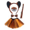 thumbnail image 1 of BELOVING Ensemble de Costume Tiger 5 Pcs pour Spectacle Robe pour Enfants Cosplay Animal Cosplay Oreilles Noires, 1 of 10
