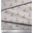 thumbnail image 2 of Soimoi Gray Cotton Duck Fabric Dot & Deer Animal Fabric Prints By Yard 42 Inch Wide, 2 of 3