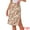 Beige, variant on Women's Floral Ruffle Hem Elastic Back Split Skirt M White