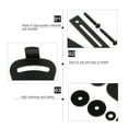 thumbnail image 6 of Barn Door Lock Hardware, Unbranded Sliding Privacy Latch for Closet Shed Pocket Doors Wood Gates, Black, 6 of 9