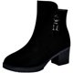 thumbnail image 1 of NECHOLOGY Botas Mujer Zapatos Botines de mujer Botines de Otoño Invierno para mujer, tacón grueso, tacón medio, Color sólido, cremallera lateral negra, estilo informal cómodo (Black, 7.5), 1 of 7