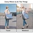 thumbnail image 4 of Hippie Retro Style Large Capacity Tote, Zippered Travel Bag with Interior Pockets, Boho Chic Design for Moms and Professionals, 4 of 5