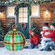 thumbnail image 1 of Seyotauo 23.6 Inch Large Inflatable Christmas Balls Outdoor Decorations PVC Inflatable Christmas Decorated Ball Ornaments Large Outdoor Tree Ornaments for Xmas Porch Lawn Yard Holiday, 1 of 9
