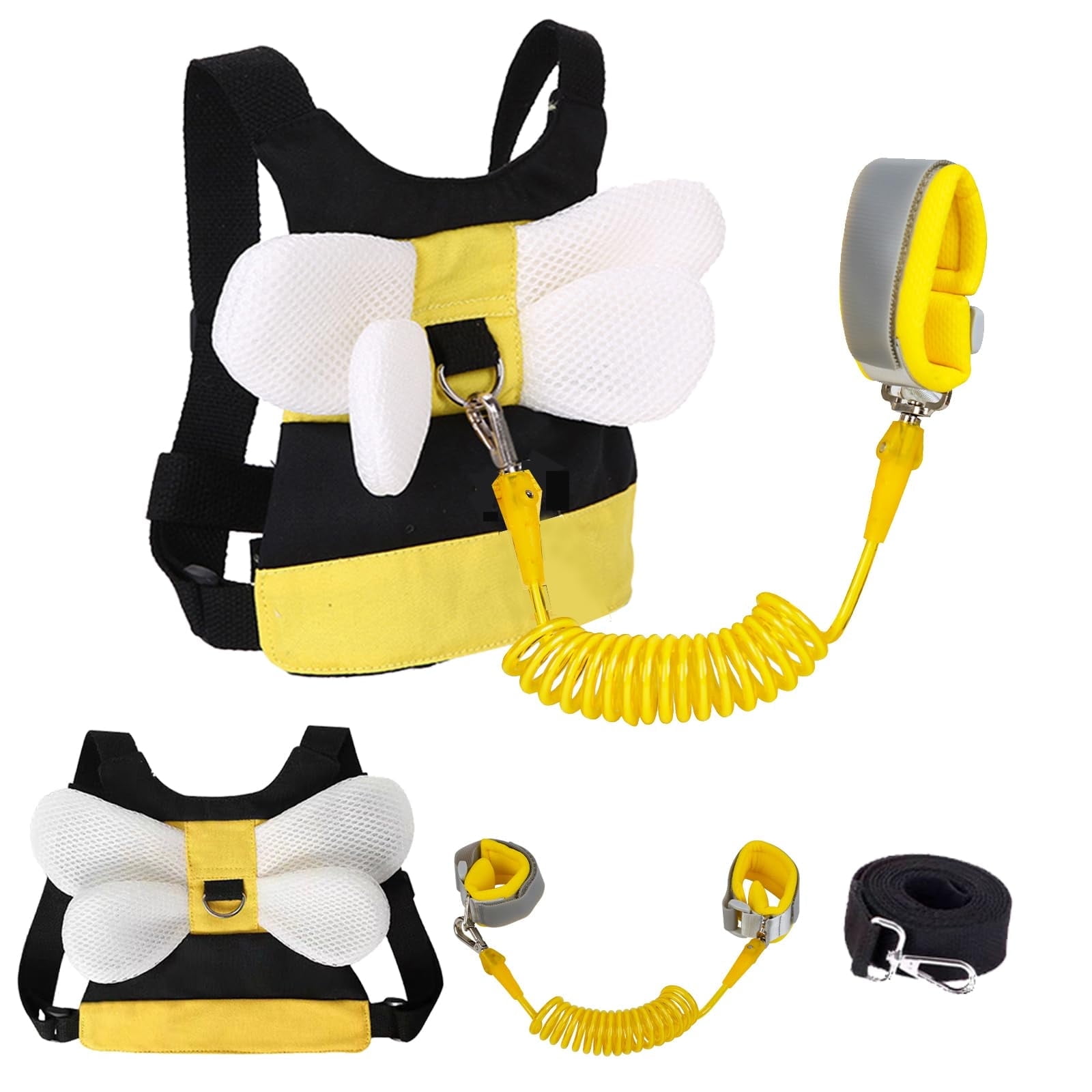 GASTROPOD 2026 New Toddler Harness Leash with Anti Lost Wrist Link,Cute Kids Harnesses with Children Leashes,Yellow Bees Baby Traction Safety Rope Leash for Boys/Girls Walking Assistant(Bee)