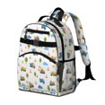 thumbnail image 2 of Excavator and Tree White Pattern Cute School Backpack Bag for School with Padded Back and Adjustable Shoulder Straps 15.25"x11.5"x5.25", 2 of 5