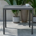thumbnail image 2 of Flash Furniture Harris Commercial Grade Indoor/Outdoor Black Square Steel Patio Dining Table for 4 with Black Poly Resin Slatted Top, 2 of 12