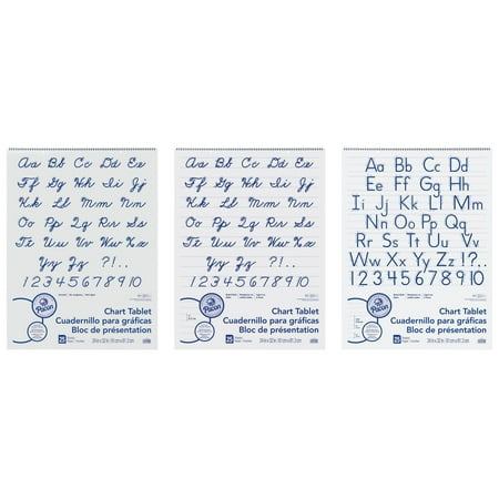 Pacon Chart Tablet Assortment 24 x 32 Inches White 25 Sheets Pack of 12