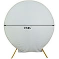 thumbnail image 3 of Efavormart 7.5ft Silver 2-Sided Spandex Fit Round Wedding Arch Backdrop Cover, 3 of 6