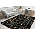 thumbnail image 3 of Bullet Rug, Army Rugs, Man Cave Rugs, Modern Rugs, Saloon Rug, Pet Friendly Rug, Gift For Him, Customs Rug, Soft Rug, Step Rug, Black Rug, 3.3'x6.5' - 100x200 cm, 3 of 4