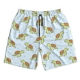 thumbnail image 5 of Goofa Cartoon Sea Turtle Printed Mens Swim Trunks Summer Quick Dry Short Beach Swimwear Bathing Suits-Small, 5 of 9