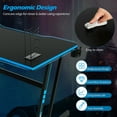 thumbnail image 6 of Gymax 47.5'' Gaming Desk Z-Shaped Computer Office Table w/Gaming Handle Rack Blue, 6 of 10