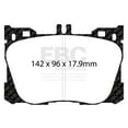 thumbnail image 5 of EBC Brakes Redstuff Premium Fast Street Pad For All Engine Sizes Fits select: 2017-2023 MERCEDES-BENZ E, 2016-2021 MERCEDES-BENZ C, 5 of 6