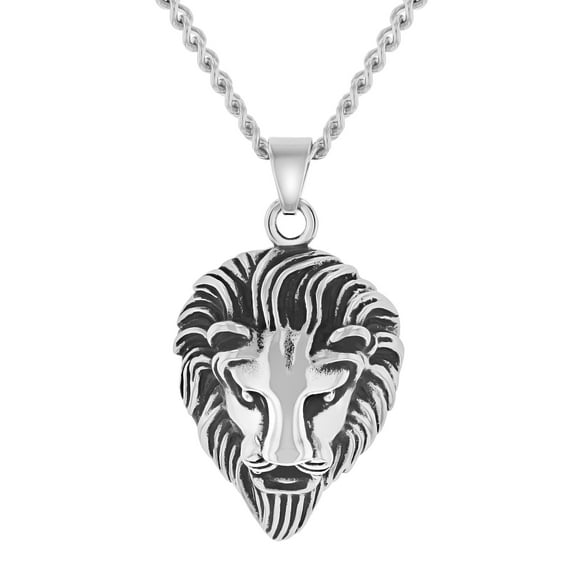 Men's Stainless Steel Lion Head Pendant - Believe by Brilliance