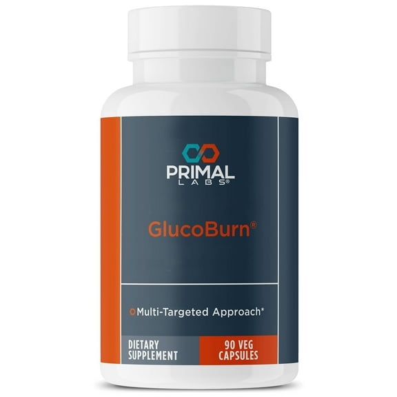 Primal Labs GlucoBurn Support Supplement with White Mulberry Leaf Extract and Alpha Lipoic Acid, 90 Veg capsules