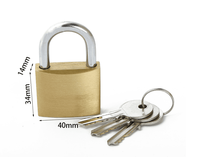 STRONG 40mm SOLID BRASS KASP PADLOCK Fence Gate Shed Door Security Toolbox Lock