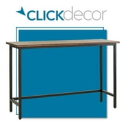 Millwork Holdings Co,. Inc ClickDecor Lincoln Brown Wood and Black Metal Dining Table
