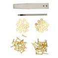 thumbnail image 1 of Copper Rivets Burrs Setter Brass Rivets Burrs Set Corrosion Resistance Easy Installation for Leather Crafts Suitable for Leather Bag Belt Production, 1 of 7