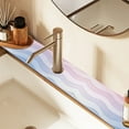 thumbnail image 2 of Yayeee Faucet Mat for Kitchen Sink 30" Diatomite Long Splash Guard Pad, Light Blue Gradient, 2 Pack, 2 of 7