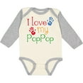 thumbnail image 3 of Inktastic Poppop Grandkids Handprints Boys or Girls Long Sleeve Baby Bodysuit, 3 of 5