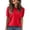 BL42_Red, variant on Lumtrix Womens Short Sleeve Sweaters Casual Crew Ruffle Neck Lightweight Shirt Loose Fit Summer Trendy Knit Tops Black M