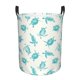 thumbnail image 1 of Balery Turtle Cesta de ropa redonda con asas, impermeable, independiente, para ropa, juguetes, dormitorio y familia-Small, 1 of 6