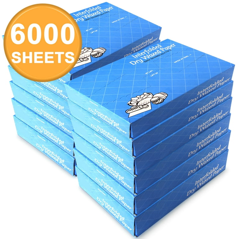 Choice 10 x 10 21 lb. Dry Wax Paper - 6000/Case
