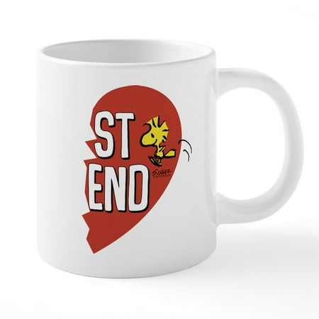 

CafePress - Peanuts Best Friends Heart - 20 Oz White Ceramic Mega Mug