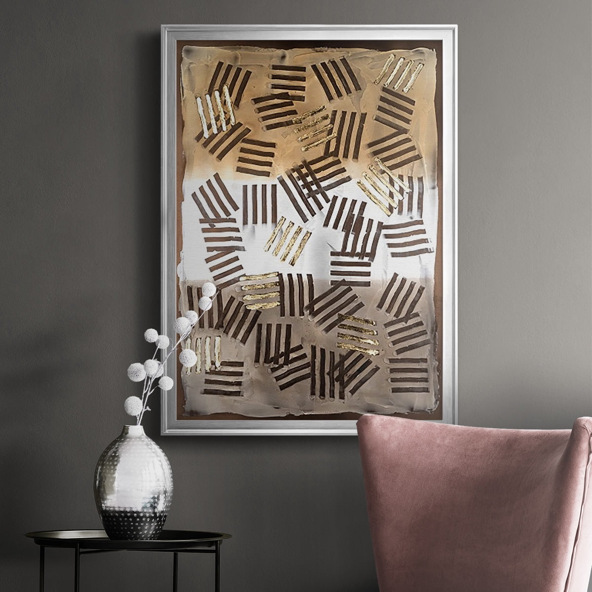 Raffia Palm I Premium Framed Print, in Gold, Black, or Silver - Ready to Hang