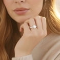 thumbnail image 5 of vylahjewellery Emerald Cut Moissanite Diamond Engagement Anniversary Ring for Women Solitaire 14K Vermeil White Gold Bridal Ring Luxury Wedding Ring, 5 of 6