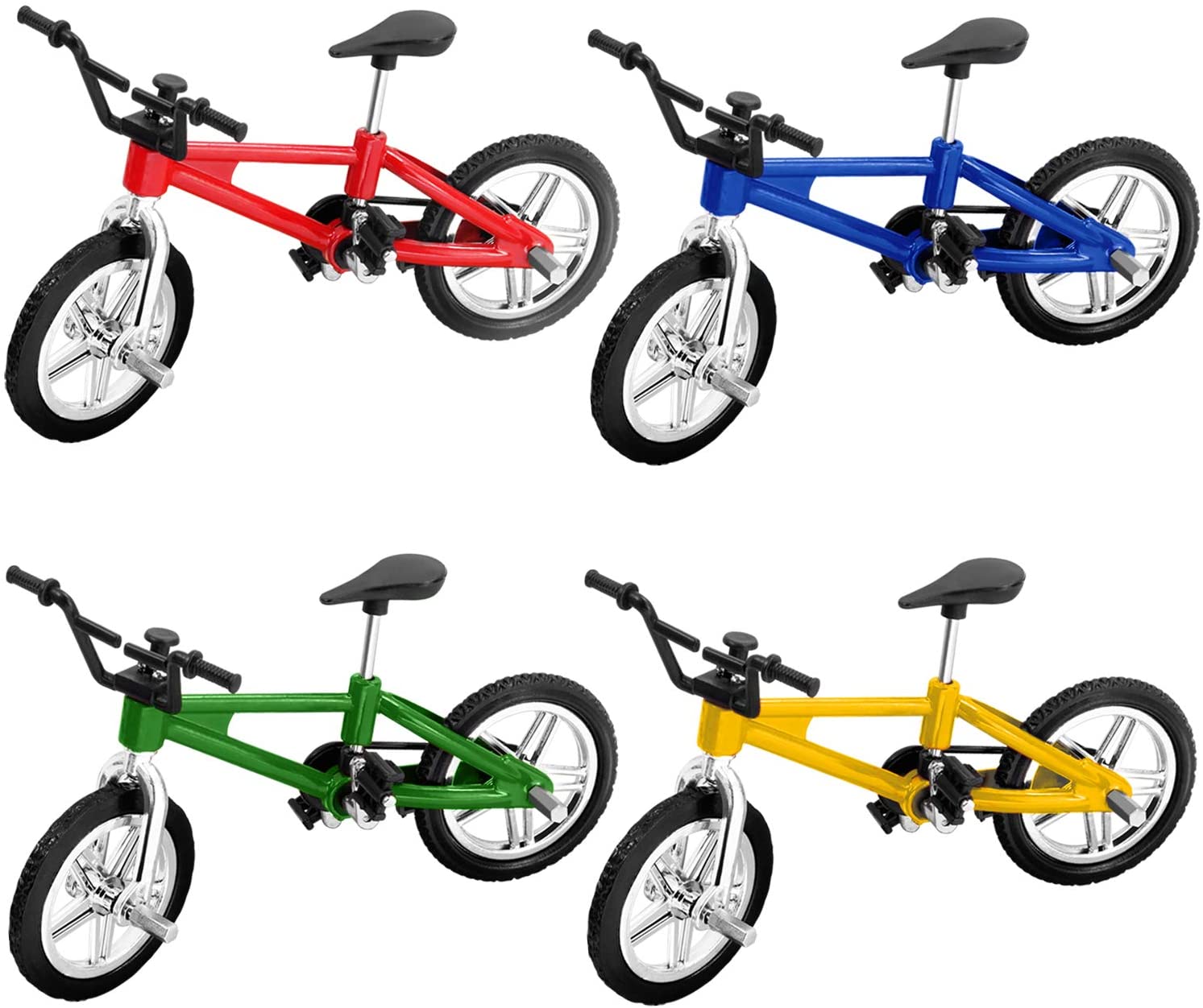 Novelty Place Mini Finger Bike Miniature Fidget Bicycle Toy Game Set