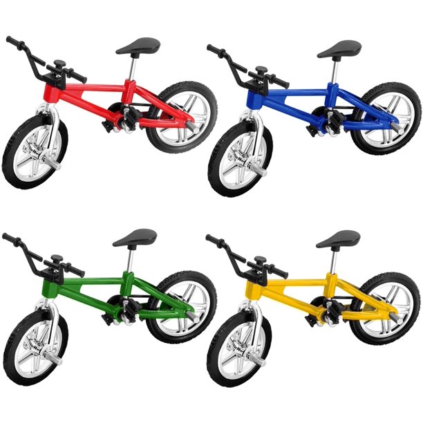 Novelty Place Mini Finger Bike Miniature Fidget Bicycle Toy Game Set