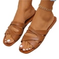 thumbnail image 5 of YOUYEDIAN Pantoufles pour Femmes d'Intérieur d'Été Chaussures de Mode Sandales Confortables Sandales d'Extérieur (Brun), 5 of 5