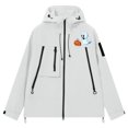 thumbnail image 6 of Wensltd Womens Waterproof Jacket Hooded Lightweight Outdoor Hiking Sport Windbreaker with Pocket, 6 of 7