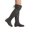 thumbnail image 6 of DREAM PAIRS Women's Low Heel Thigh High Over The Knee Flat Winter Boots UPLAND GREY Size 9, 6 of 6
