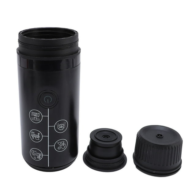Portable 17Bar Pressure Coffee Maker with 2600mAh Battery for Travel, Camping, Powder and Capsules Compartment, Cordless Design Electric Coffee Machine, Simple and Efficient