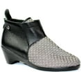 thumbnail image 1 of Bernie Mev's Womens Zen Woven Leather Boots - Gunmetal, 1 of 1