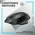 thumbnail image 3 of Logitech G502 X LIGHTSPEED Wireless Gaming Mouse - Optical mouse with LIGHTFORCE hybrid optical-mechanical switches, HERO 25K gaming sensor, compatible with PC - macOS/Windows - Black, 3 of 8