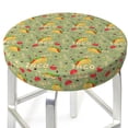 thumbnail image 3 of Balery Taco Fundas de asiento para taburete de bar redondo de tela de terciopelo ajustables que protegen de arañazos y manchas para sillas de 14 a 17 pulgadas.-12 inch, 3 of 7