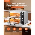 thumbnail image 2 of VEVOR Pizza Oven Electric, 18" Double-Deck Commercial Countertop Pizza Oven, 842°F Max Temp, Indoor Pizza Maker with Thermometer, 2 of 9