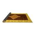 thumbnail image 2 of Ahgly Company Indoor Round Abstract Yellow Modern Area Rugs, 8' Round, 2 of 4