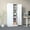 White, variant on 71"H Metal Garage Storage Cabinet, Tool Steel Locking Cabinet with Doors and 3 Adjustable Shelves,for Home Office,Classroom,Pantry,Black