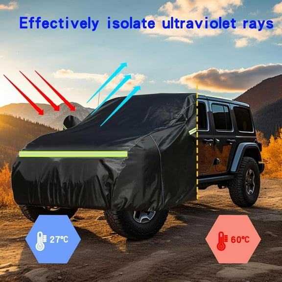 FFORCE Premium 5-Layer Shield Against Rain Dust UVfor Jeep Wrangler 2 Door CJ YJ TJ Dust UV Rain Protection