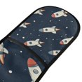 thumbnail image 4 of Yayeee Double Oven Mitt Kitchen Heat Resistant Baking 35" x7" Quilted Glove, Rocket Pattern, 4 of 6
