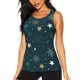 thumbnail image 1 of Balery Christmas Snowflake Camiseta sin mangas estampada ligera para mujer, tops de entrenamiento sin mangas, camisetas de yoga transpirables de secado rápido.-X-Large, 1 of 7